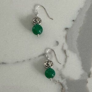 NWOT Sundance Dreamy Forest Earrings, Agate, Sterling Silver